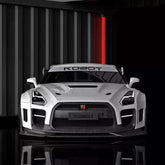 Nissan GTR Nismo Black Edition Track Edition Premium Base 2008 2009 2010 2011 2012 2013 2014 2015 2016 (for installation on 2017-2024 vehicles, 2008-2016 front bumper is recommended) with Aftermarket Parts - "Godzilla" Hood Bonnet Carbon Fiber / FRP from Robot Craftsman